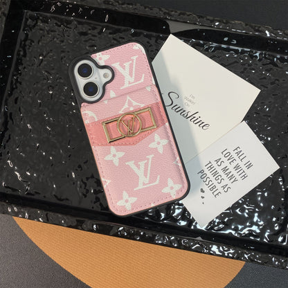 CLASSIC CIRCLE MONOGRAM CANVAS IPHONE CASE Roxy New 2