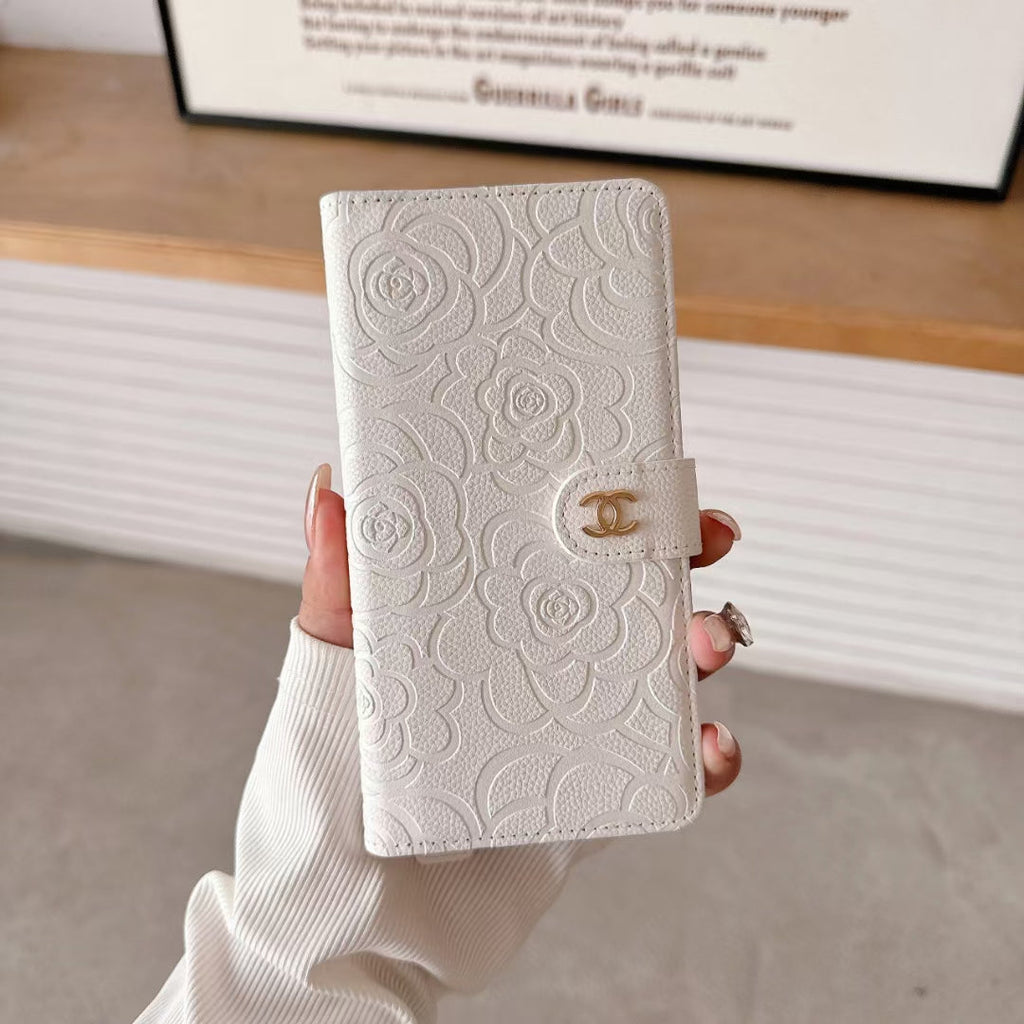 Chanel Genuine Leather Wallet Leather Crossbody Bag Apple iPhone Case theroxymob