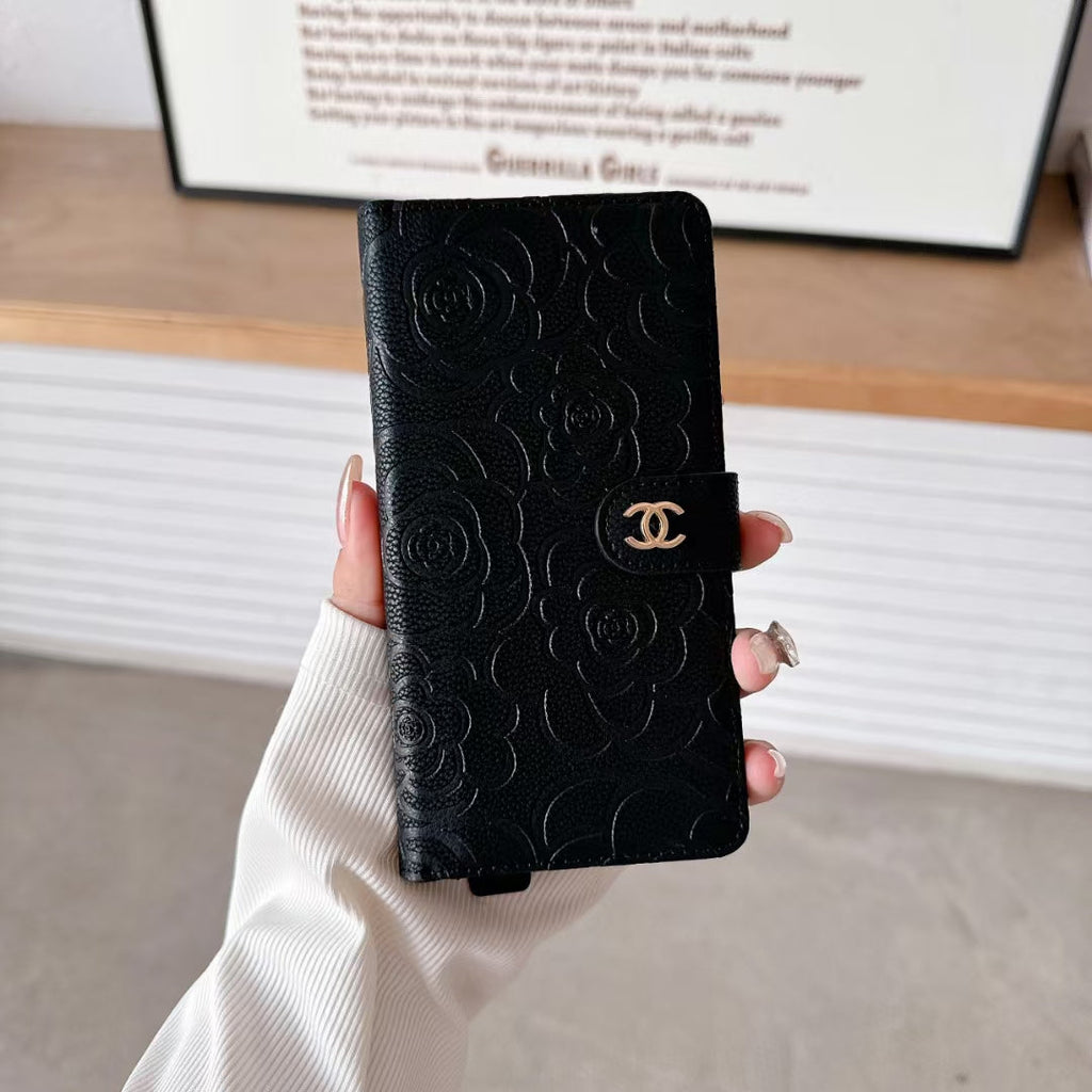 Chanel Genuine Leather Wallet Leather Crossbody Bag Apple iPhone Case theroxymob