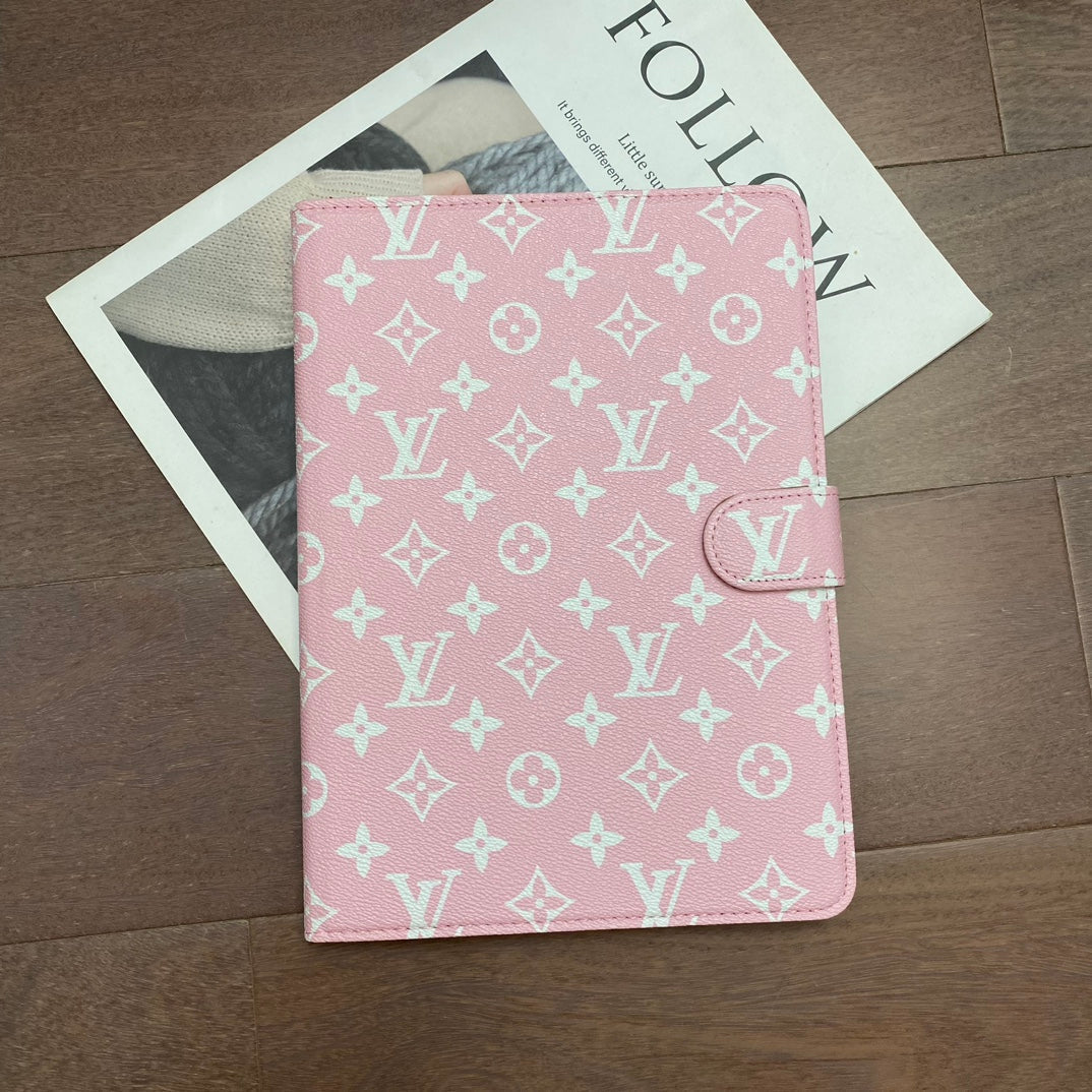 Elegant Monogram Canvas Flip Cover Apple iPad Protective Leather Case theroxymob