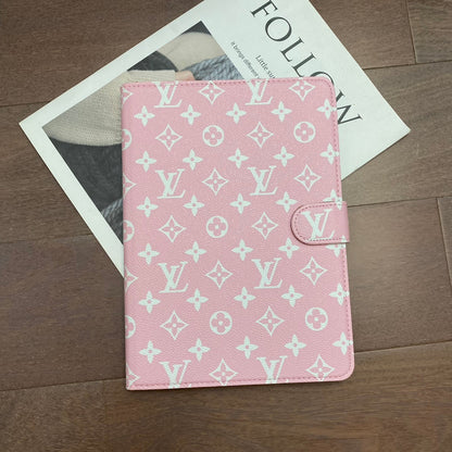 Elegant Monogram Canvas Flip Cover Apple iPad Protective Leather Case theroxymob