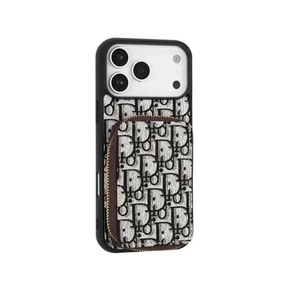 Dior Luxury iPhone Case Card Slot for iPhone 12-18 Pro & Pro Max