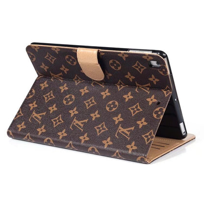 Samsung Galaxy Tab|Luxury Case Canvas Monogram Leather Fresh Summer Theme Pattern Roxy New