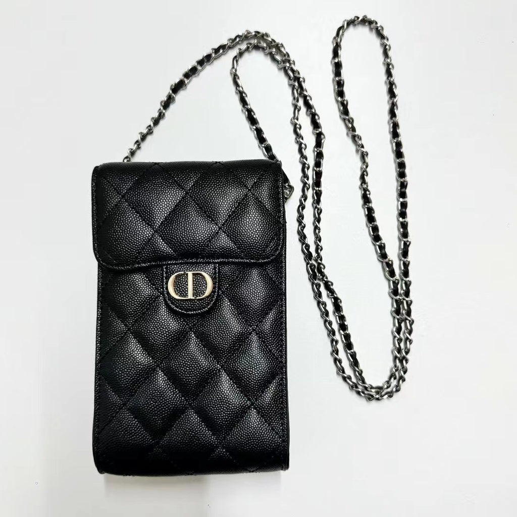 Luxury CD Genuine Leather Crossbody Phone Bag Elegant Tote Bag Roxy New