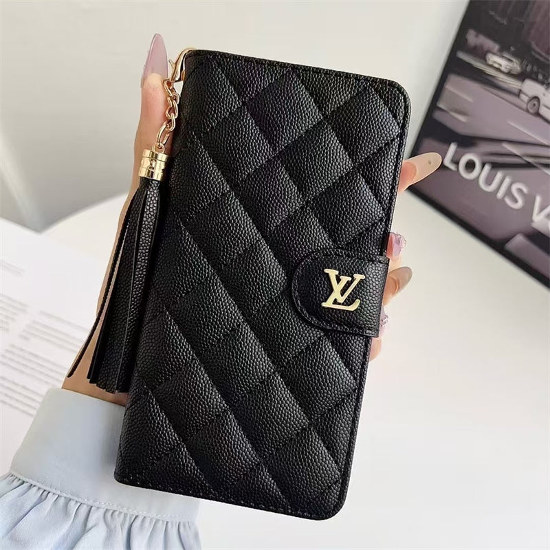 Premium Louis Vuitton Leather Wallet Leather Crossbody Bag For iPhone Case 12-18 Pro & Pro Max