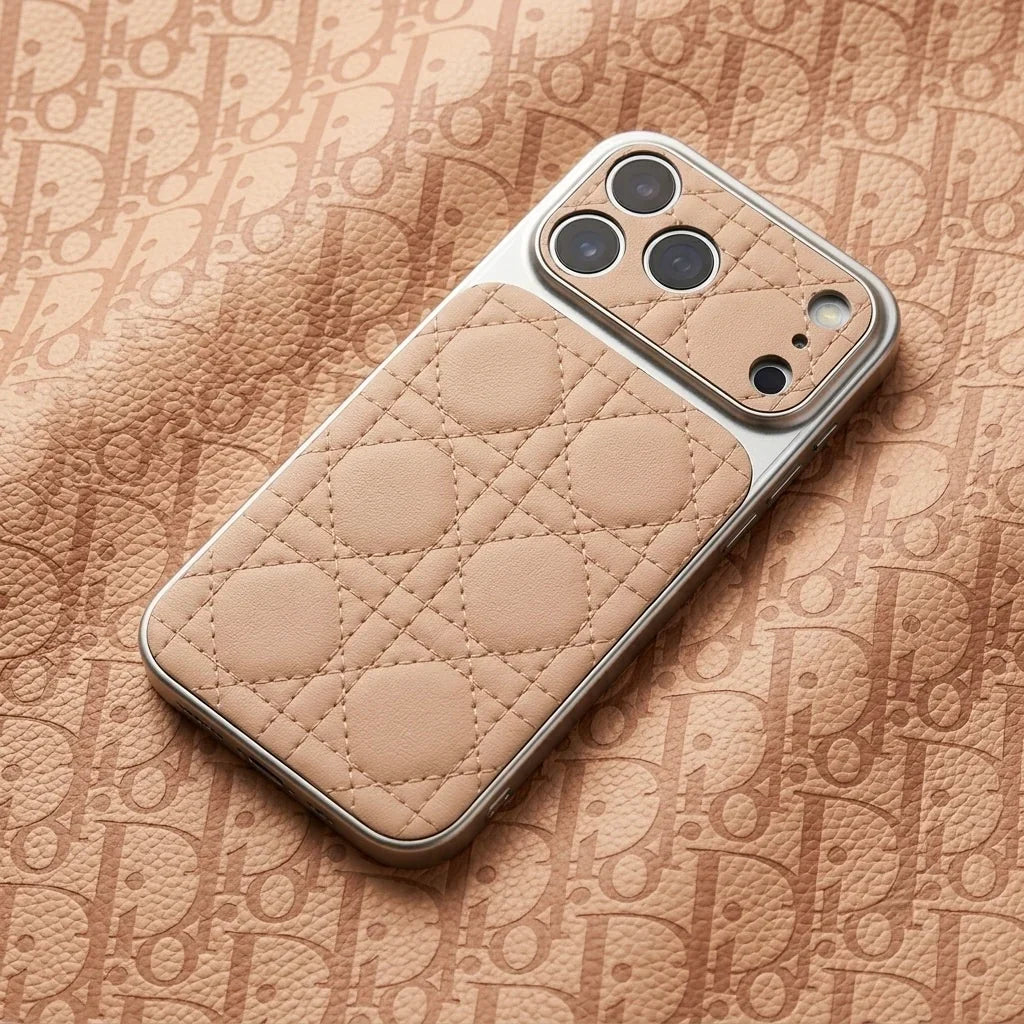 Dior Luxury Leather Phone Case for iPhone 14-18 Pro & Pro Max