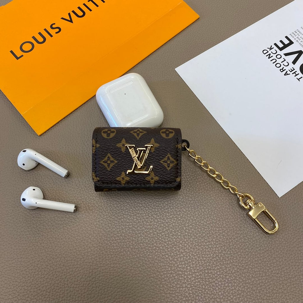 Luxury Genuine Leather Case for Apple AirPods Headphones Roxy New