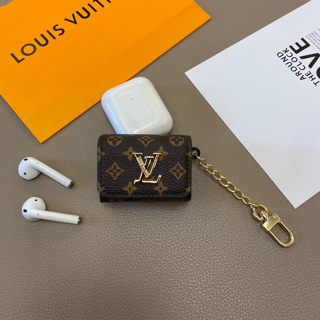 Luxury Genuine Leather Case for Apple AirPods Headphones Roxy New