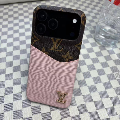 Leather Case with Card Holder for iPhone 12-17 Series