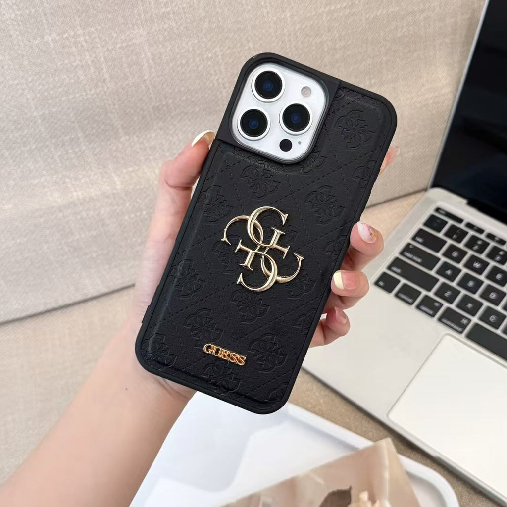 GUESS Monogram Mirror Electroplated Apple iPhone Case theroxymob