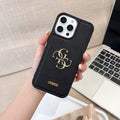 GUESS Monogram Mirror Electroplated Apple iPhone Case theroxymob
