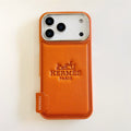 Luxury Hermes Leather Case For iPhone 17 / 16 / 15 / 14