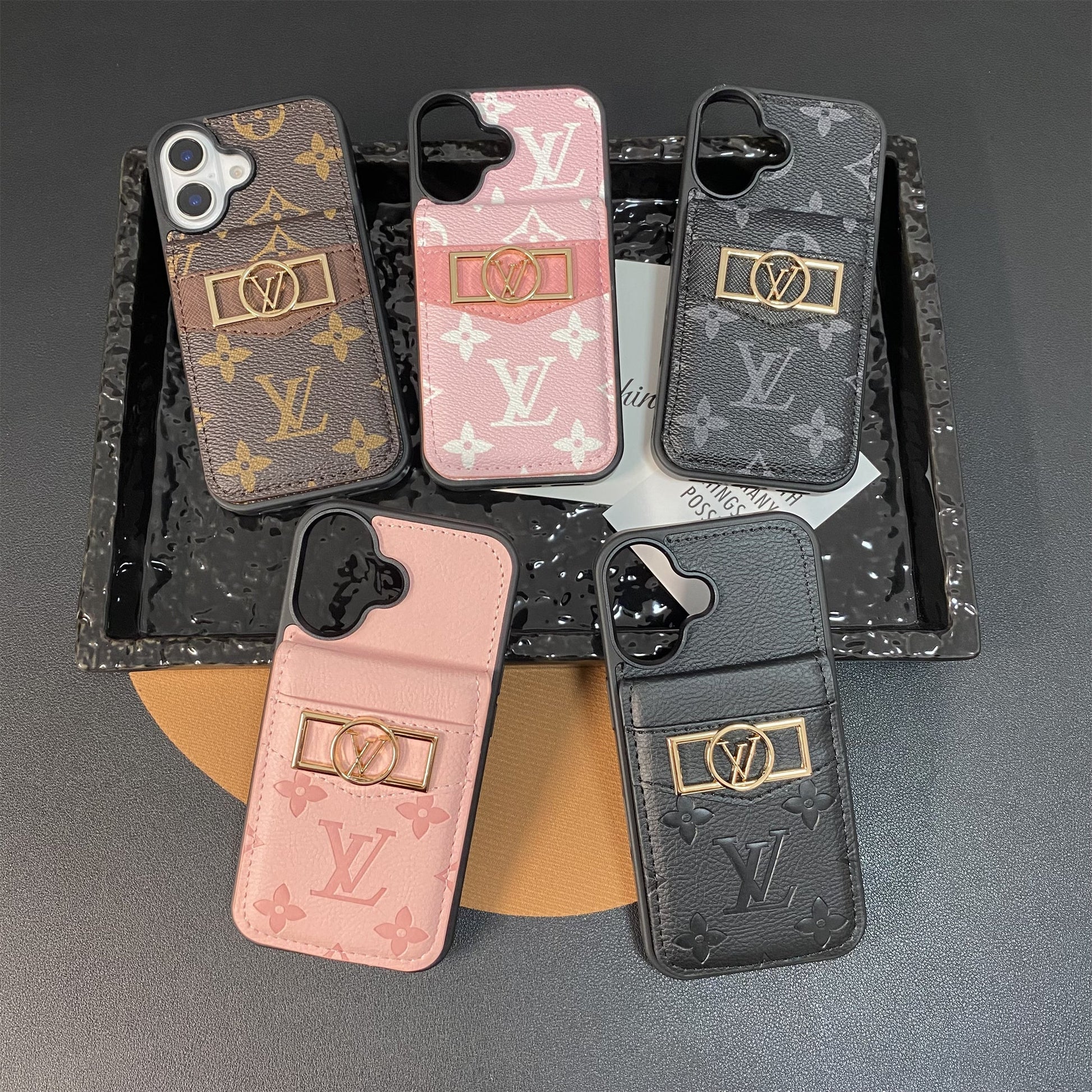 CLASSIC CIRCLE MONOGRAM CANVAS IPHONE CASE Roxy New 2