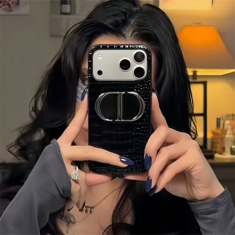 Stylish Dior iPhone Case with Mirror for iPhone 12-18 Pro & Pro Max
