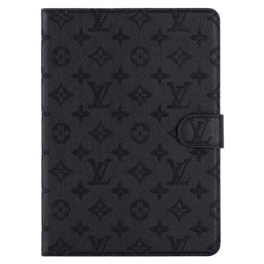 3D Embossed Canvas Monogram Holster Apple iPad Flip Cover With Stand Function theroxymob