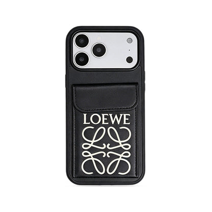Premium Loewe Phone Case with Black Shoulder Strap For iPhone 12-18 Pro & Pro Max