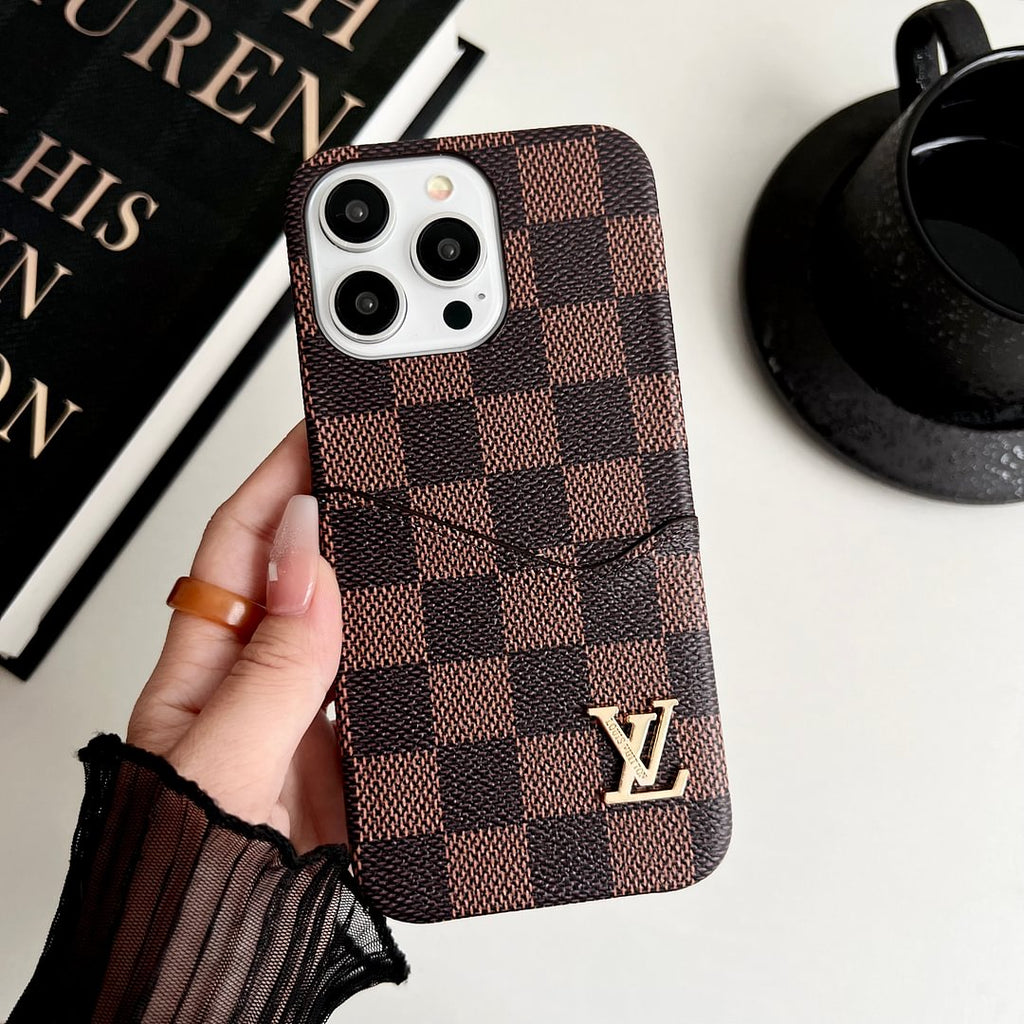 Classic Leather Monogram iPhone Case Card Holder Roxy New 2