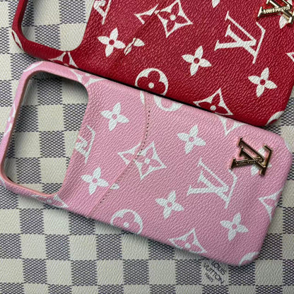 Leather Case with Card Holder For iPhone 12-17 Series