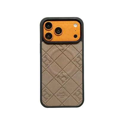 HRM MagSafe Quilted Leather Phone Case for iPhone 12-18 Pro & Pro Max