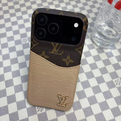 Leather Case with Card Holder for iPhone 12-17 Series