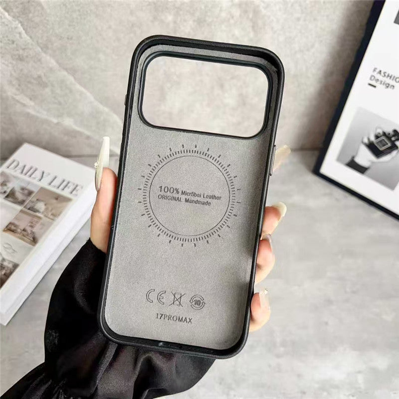 Dior Leather Phone Case With Card Holder For iPhone 17/ 16 / 15/ 14