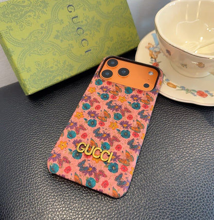 Luxury Gucci Floral Phone Case for iPhone 13-18 Pro & Pro Max