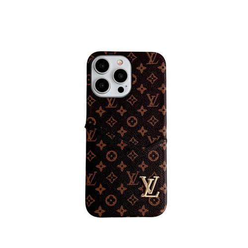 Classic Leather Monogram iPhone Case Card Holder Roxy New 2