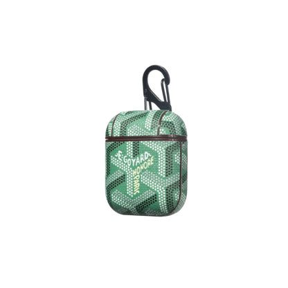 Luxury Green GYD Monogram AirPods Case - Premium Leather Style Protection
