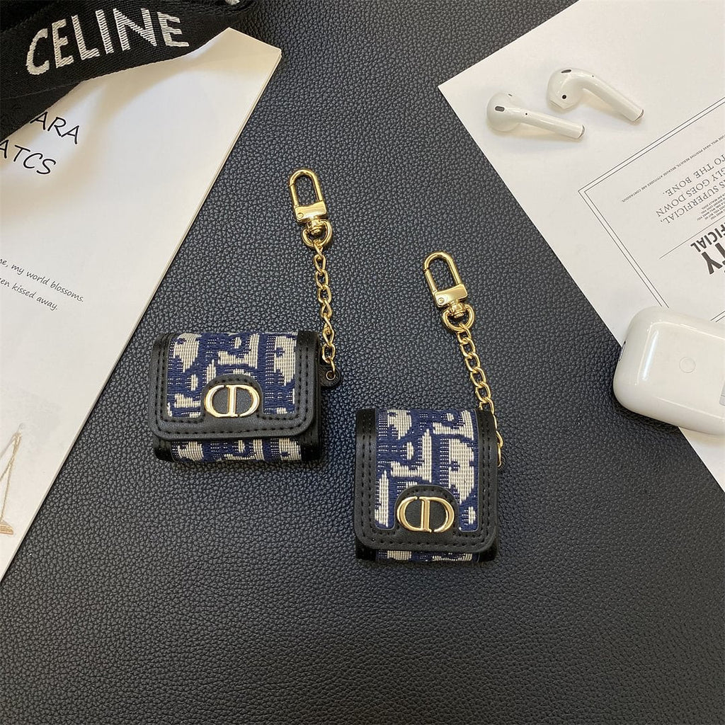 Fabric luxury handle leather Apple AirPods case Roxy New