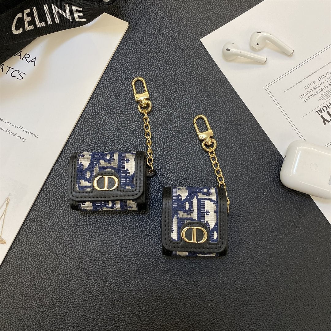 Fabric luxury handle leather Apple AirPods case Roxy New