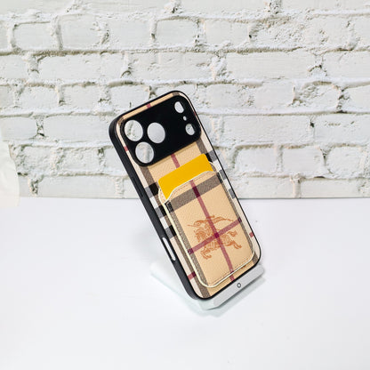 Luxury Brand Card Holder Phone Case For iPhone 12-18 Series