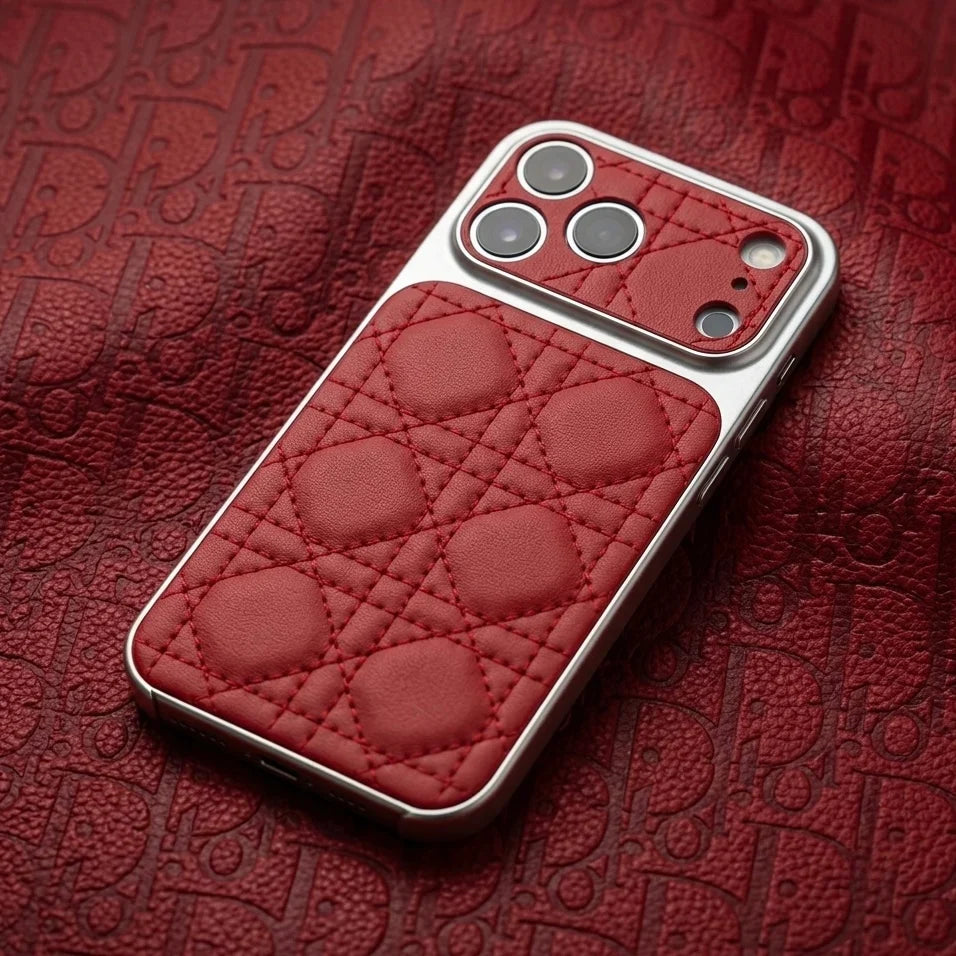 Dior Luxury Leather Phone Case for iPhone 14-18 Pro & Pro Max