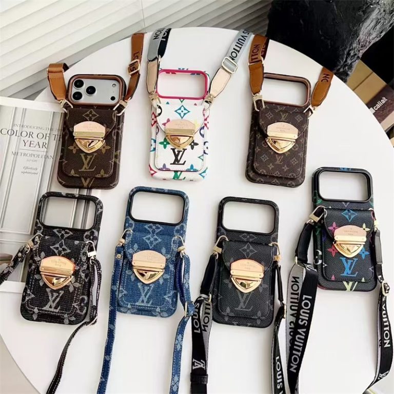LV Luxury Phone Case with Strape For iPhone 13-17 Series