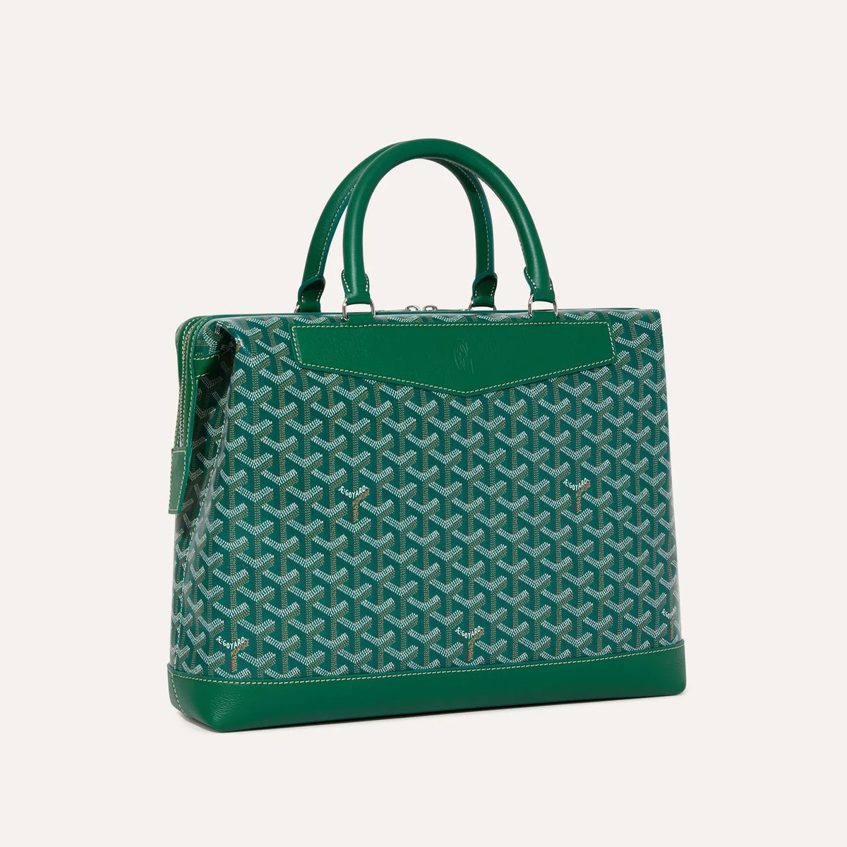 Goyard-Inspired CISDOC PM Monogram Canvas Briefcase Bag
