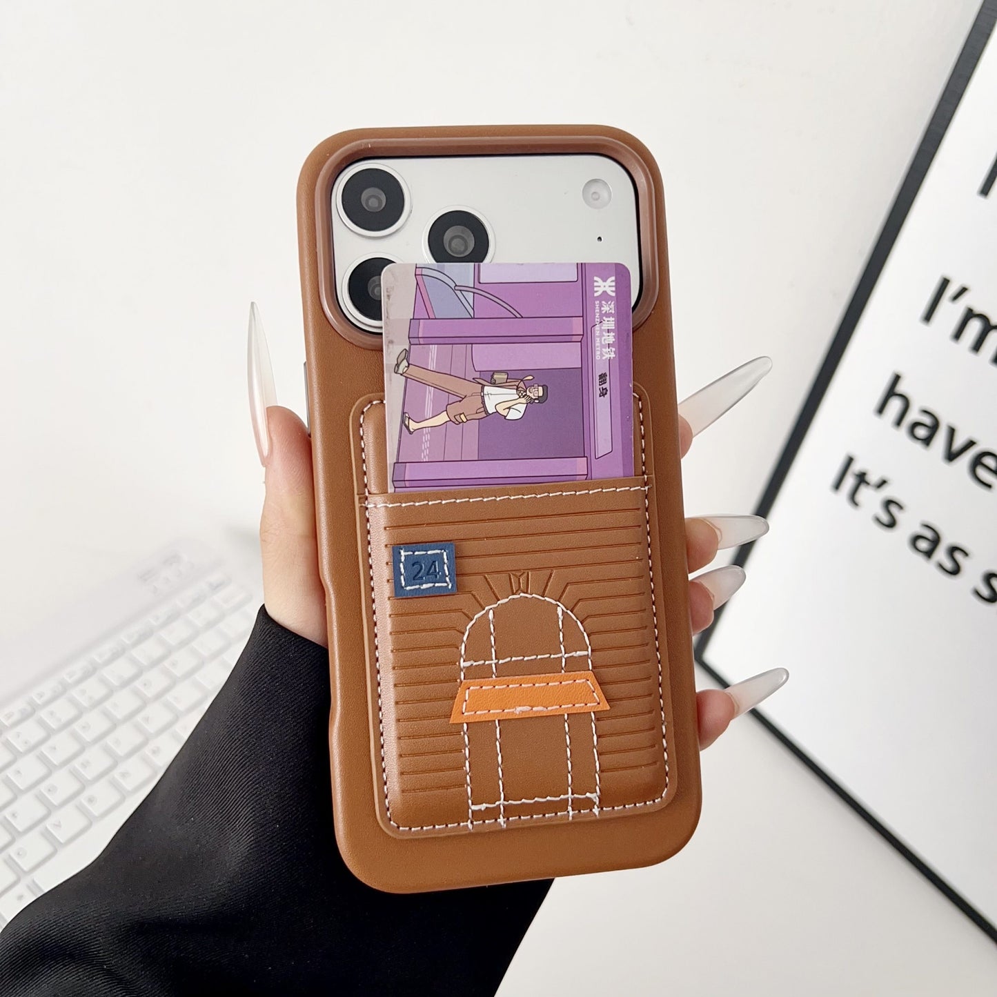 Card Holder Hermes Case for iPhone 13-17 Series
