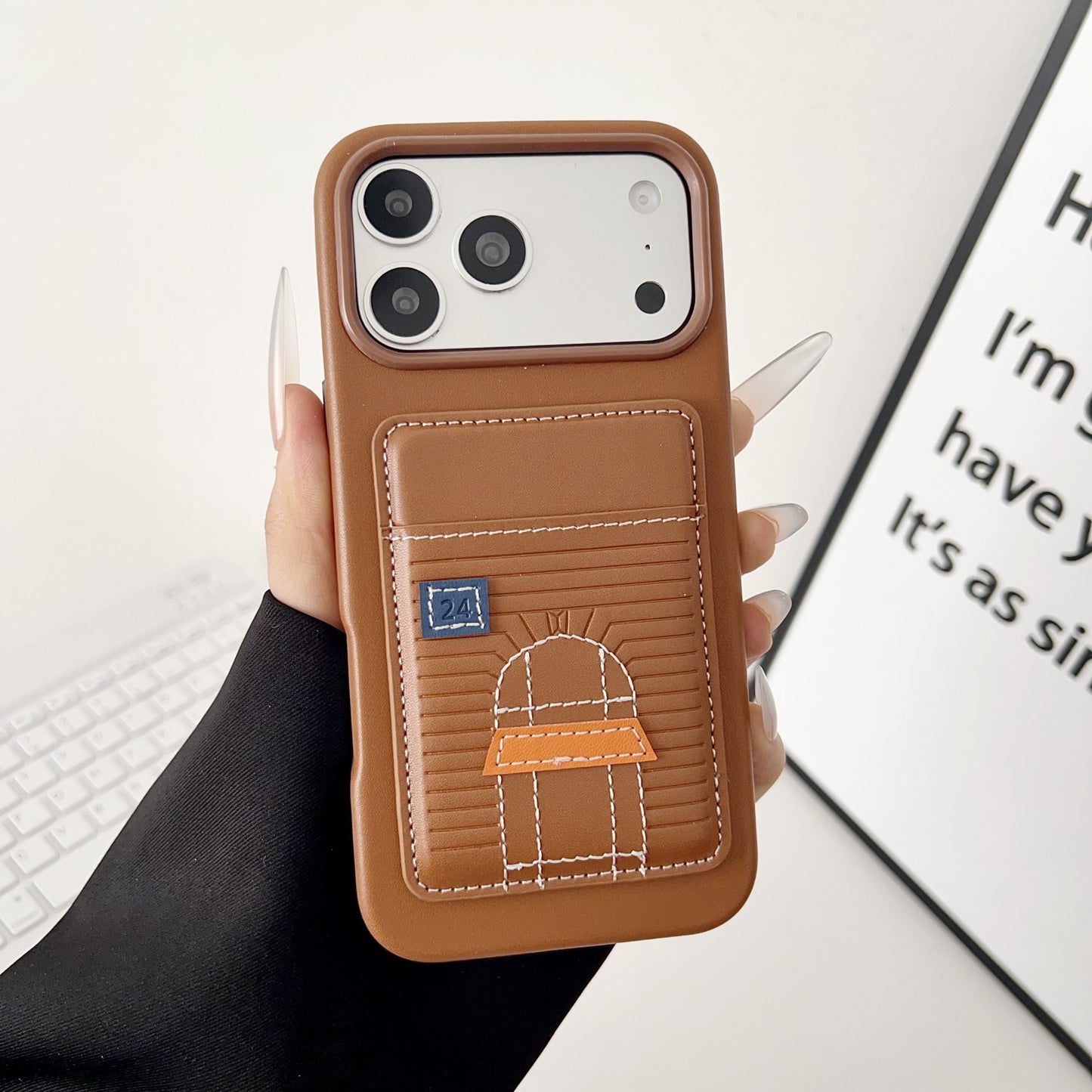 Card Holder Hermes Case for iPhone 13-17 Series
