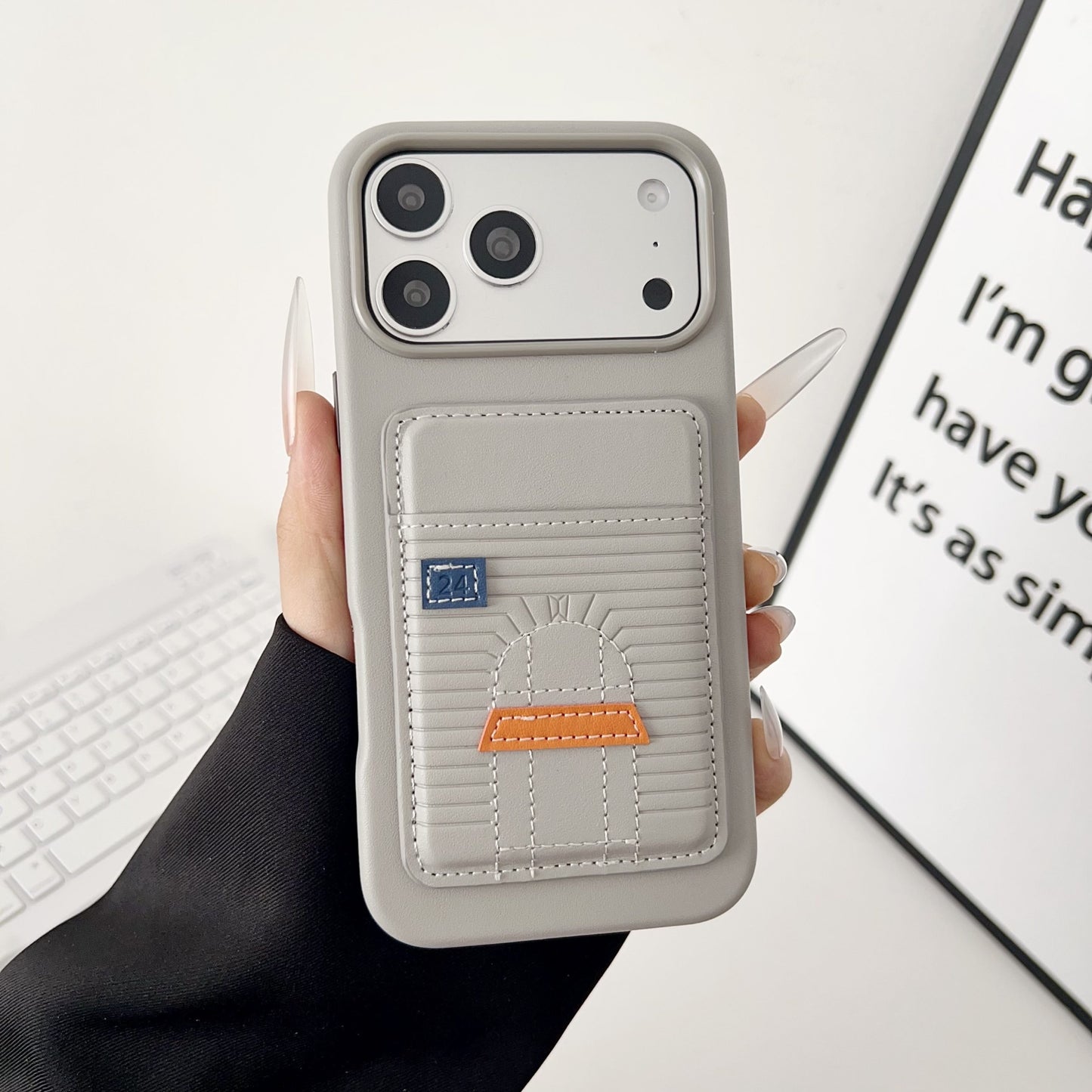 Card Holder Hermes Case for iPhone 13-17 Series