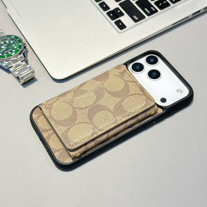 Luxury Monogram Wallet Case for iPhone 17 16 15 14 13 12 Series