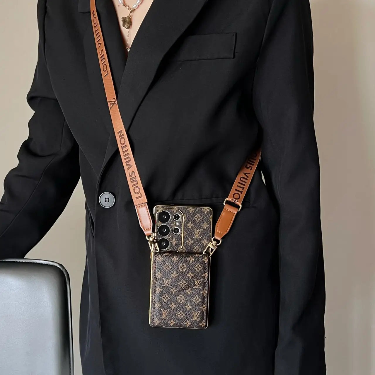 Crossbody LV Phone Case for Samsung Galaxy S22-S25