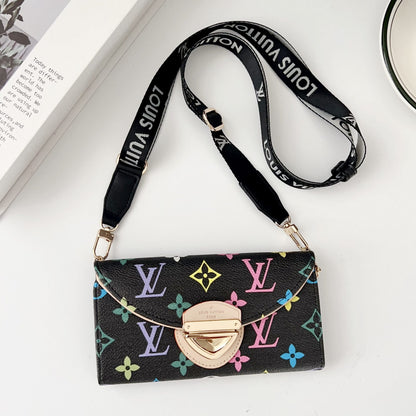 Crossbody Wallet Bag LV Style Case for iPhone 12-17 Series