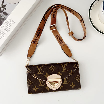 Crossbody Wallet Bag LV Style Case for iPhone 12-17 Series