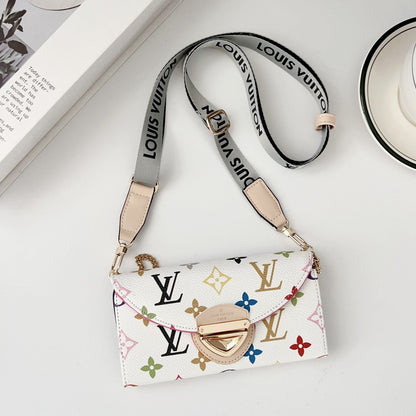 Crossbody Wallet Bag LV Style Case for iPhone 12-17 Series