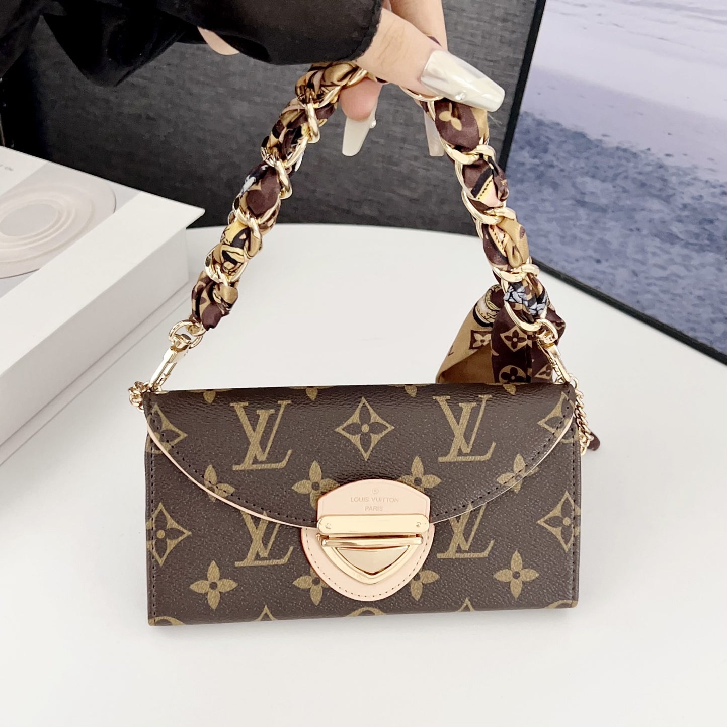 Crossbody Wallet Bag LV Style Case for iPhone 12-17 Series