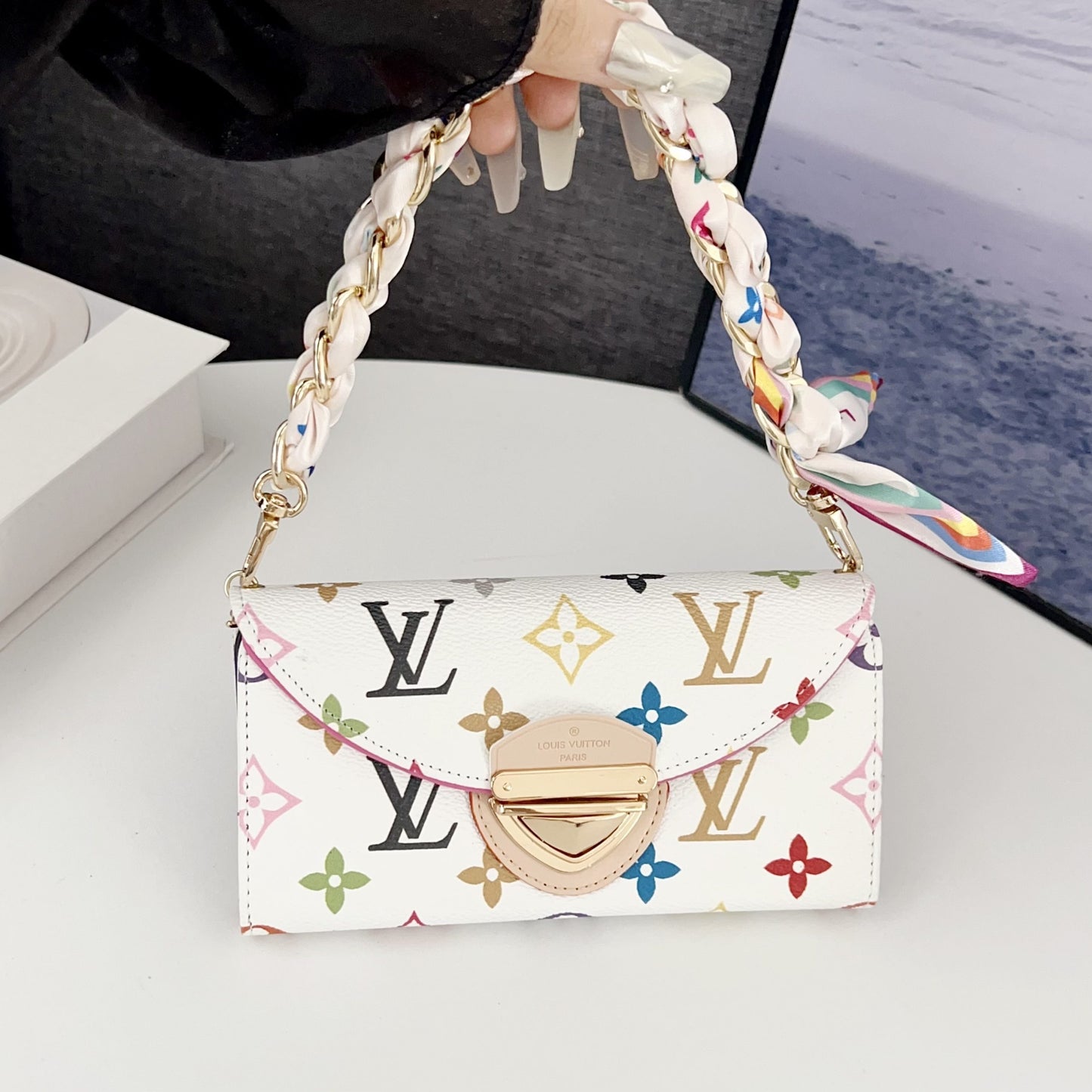 Crossbody Wallet Bag LV Style Case for iPhone 12-17 Series