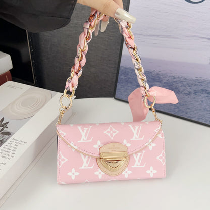 Crossbody Wallet Bag LV Style Case for iPhone 12-17 Series