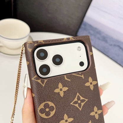 Crossbody Wallet Bag LV Style Case for iPhone 12-17 Series