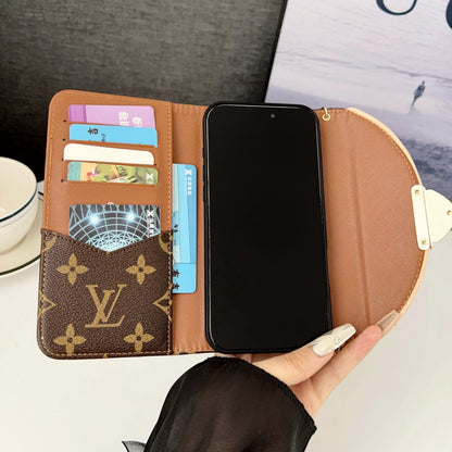Crossbody Wallet Bag LV Style Case for iPhone 12-17 Series