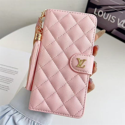 Premium Louis Vuitton Leather Wallet Leather Crossbody Bag For iPhone Case 12-18 Pro & Pro Max