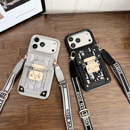 Fashion Dior Crossbody Phone Case iPhone 12-17 Series