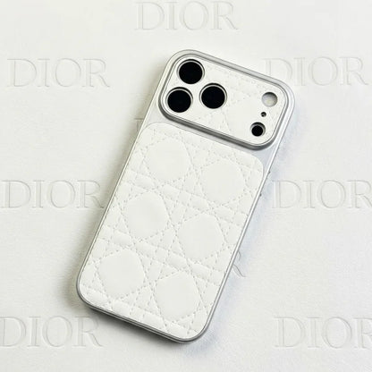 Dior Luxury Leather Phone Case for iPhone 14-18 Pro & Pro Max